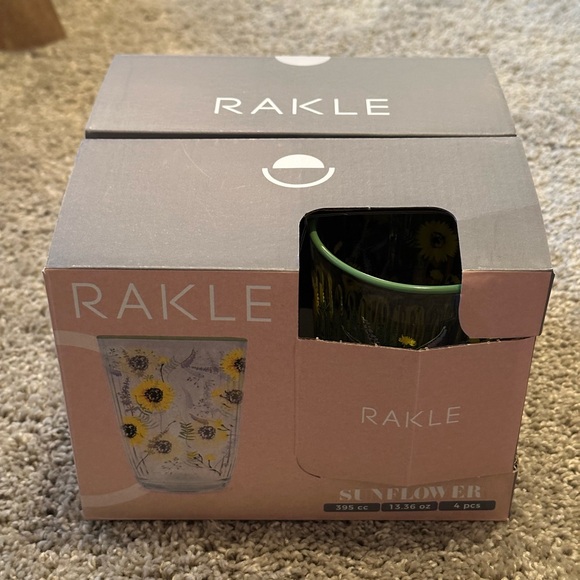 Sunflower 4 Glass Set - Picture 4 of 5